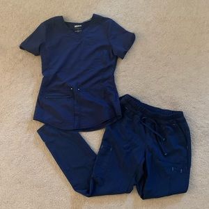 Navy Blue Scrub Set